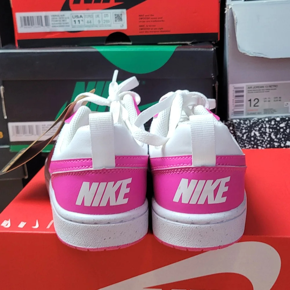 Nike Kids Pink and White Sneakers
